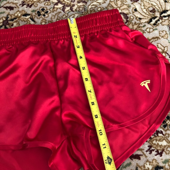TESLA New Short Shorts Red Satin Sexy Size XS Extra Small - Picture 10 of 10